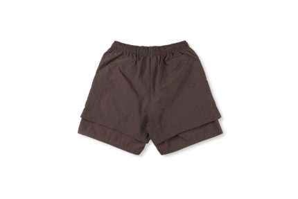 Sp5der OG Web Double Layer Brown Shorts