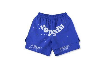 Sp5der OG Web Double Layer Short Blue