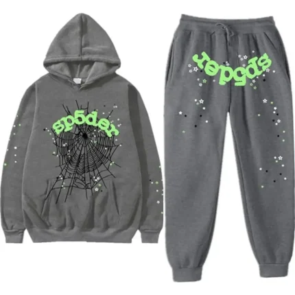 Sp5der Wait Web Tracksuit Slate Grey